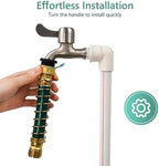 Garden Hose Extension Adapter 6.3", Diivoo Hose Extender for Faucet Outdoor, RV Flexible Hose Kink Protector, Spigot Extender with Coil Spring, Compatible With 3/4" Standard Garden Hose, 2 Pack - Image 4