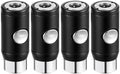 4 Pack 3/8" Npt Industrial Air Coupler Set, High Flow Safety Quick Connect Fittings, 3/8" Female Npt Thread, Push Button Release for Medical, Automation Equipment, Construction by Unknown