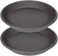 2 Pack of 16 inch Plant Saucer, Large Plant Tray, Heavy Sturdy Plant Drainage Tray for Indoors, Bird Bath Bowls, Sturdy 18 inch Plastic Pot Tray for Planter (Brown) by Unknown