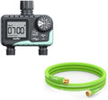 Automatic 2 Zone Watering Timer & 10ft Leader Hose Bundle | Sprinkler Timer for Drip Irrigation, Sprinklers, Potted Plants | Easy Setup, Leak-Proof, Lightweight by RainPoint