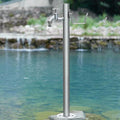 Freestanding Stainless Steel Garden Water Column - Durable Outdoor Floor Mounted Tap & Hose Stand for Irrigation, Washing & Yard Fountain by Unknown