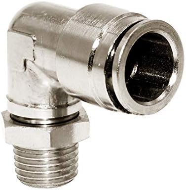 Beduan Brass BPL Push to Connect Air Fittings Elbow 3/8" Tube OD x 1/2" NPT Male 90° Degree Adapter (Pack of 5) - Image 3