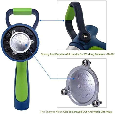 GREEN MOUNT Garden Hose Nozzle with Quick Connect Set - Zinc Alloy High Pressure Sprayer, Fireman Style Handle for Car Wash & Plant Watering, Green - Image 3