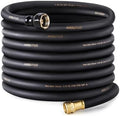 Garden Hose 5/8"x 75ft Brass Rubber Heavy Duty Water Hose 600 PSI Black by Unknown
