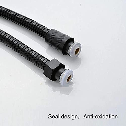 Black inless Steel Shower Hose 2M - Double Lock with Inner Tubes for Bathroom Accessories | Flexible & le-Free Design Ideal for Modern Showers - Image 3