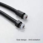 Black inless Steel Shower Hose 2M - Double Lock with Inner Tubes for Bathroom Accessories | Flexible & le-Free Design Ideal for Modern Showers - Image 3