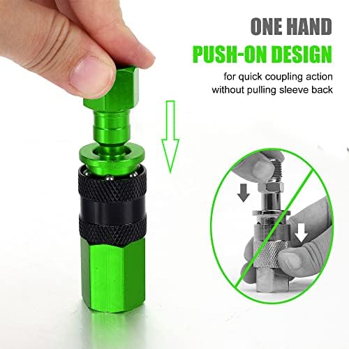 Aluminum Air Fittings, 1/4" NPT, 25 Pieces, Green - Image 5