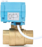 U.S. Solid Motorized Ball Valve - IP67 3/4inch Brass Ball Valve 9-24V with Waterproof Cover, Full Port, 2 Wire Auto Return, Manual Function, NPT, Normally Open - Image 5