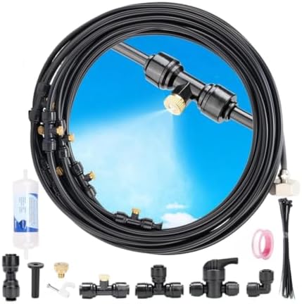 Garden Mister System, Outdoor Heat Relief - Sprayer, Water Tubing, Patio by Unknown