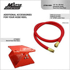 MILTON Industrial Hose Reel 2790-50D, Auto Retractable, Chemical Resistant, Prevent Cracking, Flexible in Extreme Conditions,1/2” Hose ID, 50 Foot Rubber Hose, 300 PSI Max Pressure,1/2" Male NPT, Red - Image 6