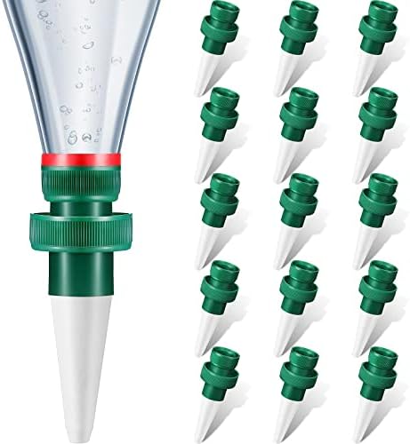 Patelai Terracotta Plant Watering Spikes Self to Use with Cola Bottles Houseplant Watering Stakes Automatic Irrigation System(15 Pack,White) by Patelai