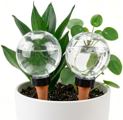 Plant Watering Globes Slow Release Terracotta Automatic Plastic Watering Globes Top Fill Control Plants Watering Devices System Watering Planter Insert Spikes Stakes (White-17oz-9Pcs) - Image 6