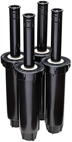 Rain Bird 1804DSQ4PK Professional Dual Spray Pop-Up Sprinkler, 90° Quarter Circle Pattern, 8' - 15' Spray Distance, 4" Pop-up Height, 4-Pack by RainBird