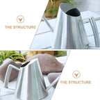 Stainless Steel Watering Can Vintage 900ml Long Spout for Flowers - Image 5