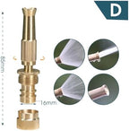 2 pcs Adjustable Brass Nozzle 1/2 3/4 Garden Hose Copper Adapter Quick Water Connector(D) - Image 2
