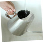 Stainless Steel Watering Can 900ml Vintage Silver Garden Pot - Image 3