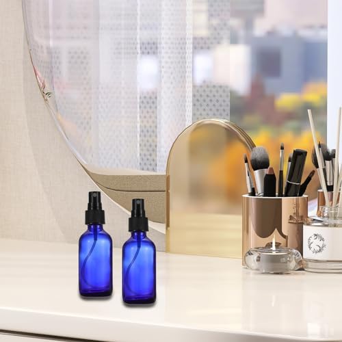 PATIKIL 2oz Glass Spray Bottles, 72pcs Nozzle Leak Proof Empty Water Mist Stream Sprayer for Cleaning Solutions Plants Hair, Green Black - Image 5