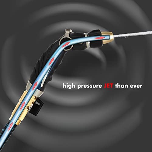 RESTMO High Pressure Hose Nozzle Sprayer, Heavy Duty Brass Head, Metal Water Hose Nozzle for Car Washing, Garden Cleaning, Lawn and Plant Watering, Adjustable Thumb Flow Control - Image 5