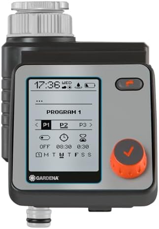 GARDENA 1892 Full Control Water Timer, Includes Hose Connector, Automatic and Water-Saving Watering by Unknown