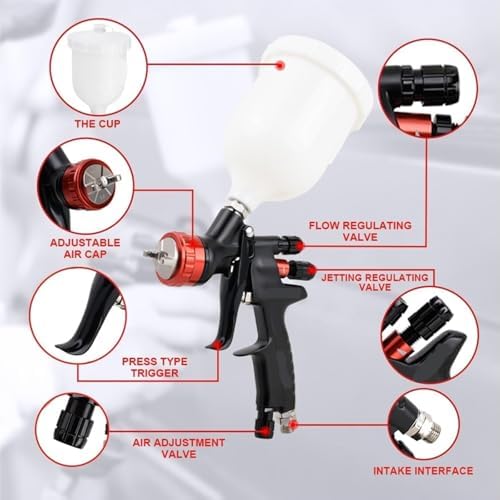 1.3mm Air Spray Gun Paint Airbrush - Image 5