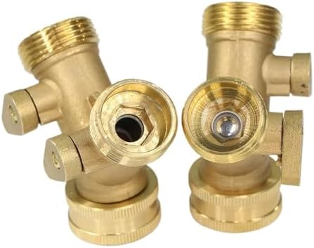 NPT/BSP Brass 3/4" Garden Hose Splitter 2-Way Ball Valve Tap Y-Type Watering Connector For Home Outdoor Faucet Tubeing Adapter(A-1PCS) - Image 4