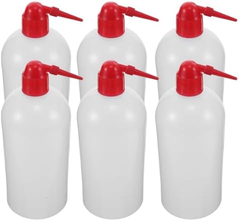 Hemoton Plastic Wash Bottles 1000ml 6pcs Narrow Mouth Laboratory by HEMOTON