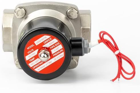 U.S. Solid 1-1/2" Solenoid Valve - 110V AC Stainless Steel Electric Solenoid Valve, Normally Closed, Viton Seal - Image 7