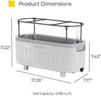 Permasteel Herb Garden Planter with Trellis Support, Self-Watering System with Water Level Indicator, Fits Multiple Herb Plants, for Basil, Flowers, Succulents, Indoor & Outdoor, White - Image 3