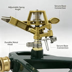 Heavy Duty Metal Pulsating Sprinkler Head, 360 Degree Rotating - Image 3