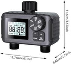 Sprinkler Timer, 2 Zone Smart Sprinkler Timer with Auto/Manual/Rain Delay Modes, Programmable Garden Hose Timers, Water-Saving Irrigation Controller for Lawn Yard Drip Systems (Black) - Image 4