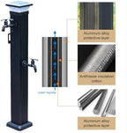 Solar LED Light Water Column, Vertical Garden Water Column, Freestanding Outdoor Faucet, Frost-Proof Fire Hydrant with Hose Holder for Gardening, School(60cm/23.6in) - Image 5