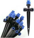 10/20/50PCS 8-Hole Adjustable Micro Sprinkler With Stake 180° Bendable 1/4" Drip Irrigation Nozzle(50pcs) by Unknown