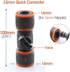 Expandable Garden Hose Repair Kit 4PCS Plastic 3/4" Male/Female Tap Quick Connecter with Valve for Garden Hose Extend Repair Fittings Tube Adapter Joint(D) - Image 2