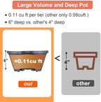DUNCHATY Stackable Planter, Vertical Garden Planter with Wheels and Tools, Self Watering Strawberry Indoor/Outdoor 5 Tier Tower Herb for Growing Vegetables Succulents, Dark Gray - Image 7