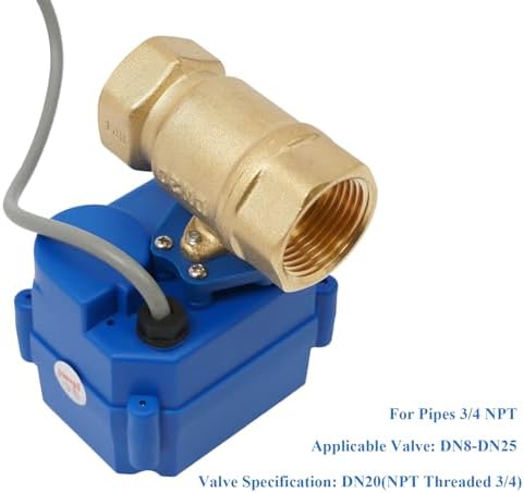 Water Leak Detector with Shutoff Valve,Sensors and Sounds Alarm, Automatic Water Leak Shut Off Valve System for Pipes 3/4 NPT, Flood Prevention for Laundry Washing Machines,Water Heaters - Image 4