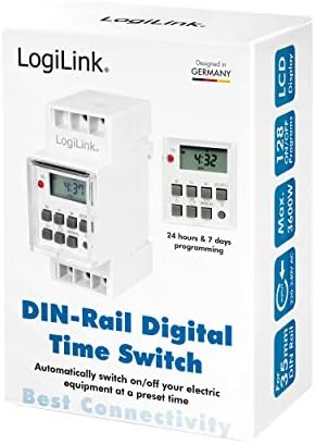 Logilink ET0010 ET0010-DIN-Rail Digital Timer and LCD for Easy Switching of e.g. neon Lights, Water heaters, Lanterns, Irrigation Systems, etc, White - Image 6