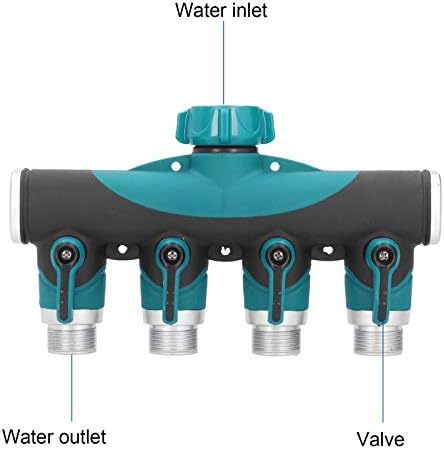4 Way Hose Splitter Metal Water Valve Connector - Image 2