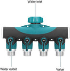 4 Way Hose Splitter Metal Water Valve Connector - Image 2