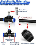 Outside 5/16" Tubing Garden Irrigation System, Misting System Kit for Porch - Image 3