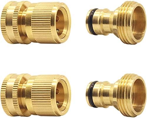 Garden Hose Fitting Expandable Expandable Garden Hose Fitting Quick Connect Adapters Tap and Spray Appliance (2SETS) by Hydrogarden