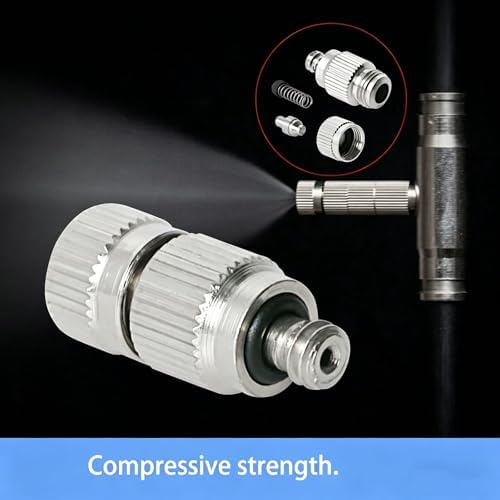 50pcs Dust Removal and Humidification Nozzles Brass Misting Nozzles Outdoor Cooling Systems Attachment for Mister and Misting for Plant Sprayer 2 sections Aperture0.2mm - Image 7