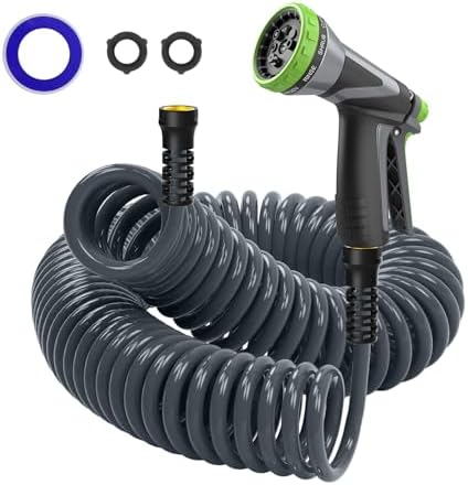 Coil Hose,3/8" EVA Coil Garden Hose 50 FT,Curly Water Hose Lightweight by Unknown