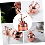 LALAFINA Vintage Plant Watering Can with Pump Rose Gold Stainless Steel Mister for Succulents Easy Grip Portable and Gardening Bottle for Indoor Plants and Baking - Image 4