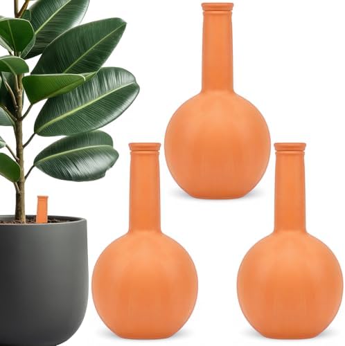 30 oz Terracotta Plant Watering Globes, 3Pack Self-Watering Clay Irrigation by Srapwati