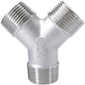 1pcs BSPT Male Y Shape 3 Ways Connector 1/4" 3/8" 1/2" 3/4" 1", Coupler Splicer Splitter 304 Stainless Steel Pipe Fitting Home Garden (Size : 1-1/2") by Unknown