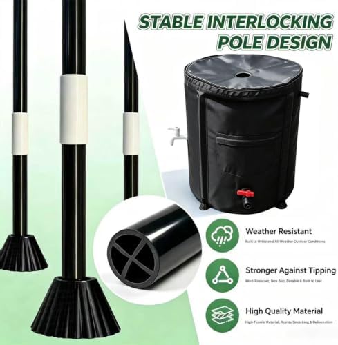 Collapssible Rain Barrel, 50L Water Storage Containers - Image 5