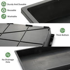 5 Pack 1020 Plant Tray with Tall Dome (7.3 inch), Plastic Flat Seed Starter Tray with Humidity Domes, Heavy Duty 1020 Trays with Lid, Durable Carrying Seedling Starting Tray for Planting (Black) - Image 5