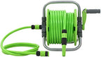 Retractable Garden Water Hose Reel 65.6ft PVC Hose with 6.6ft Lead-in Hose, Wall-Mounted Irrigation System with Spray Nozzle, Adjustable Flow for Lawn, Patio and Car Cleaning - Image 2
