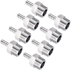 8pcs Stainless Steel Hose Barb Fittings 1/2" Barb to 1" NPT Male by Kozelo