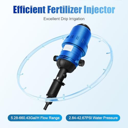 0.4%~4% Adjustable Fertilizer Injector, Water Powered Chemical Liquid Doser Dispenser, 5.2~660.43 gallons/h Drip Irrigation Injector, Dosing Pump for Industry Garden Hose Livestock - Image 2